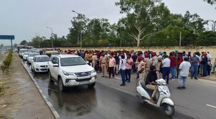 pap chowk jalandhar agneepath yojna protest